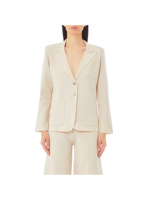 Women's Light Beige Knit Jacket Liu Jo | CA5046MS74P.X0659